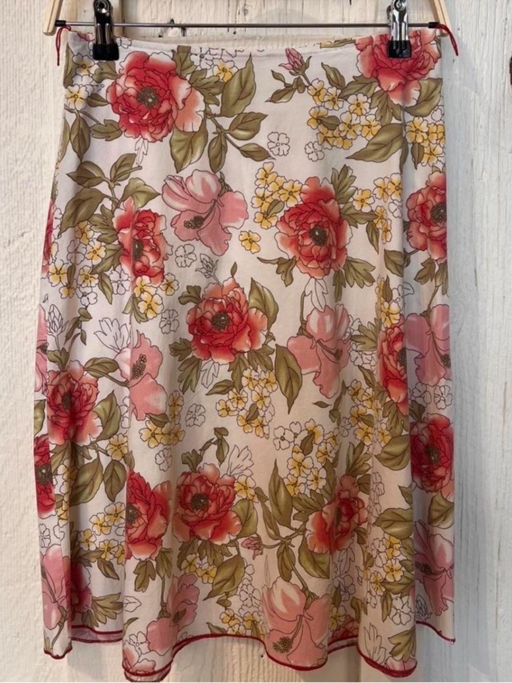 100% Cotton Floral Pink Skirt